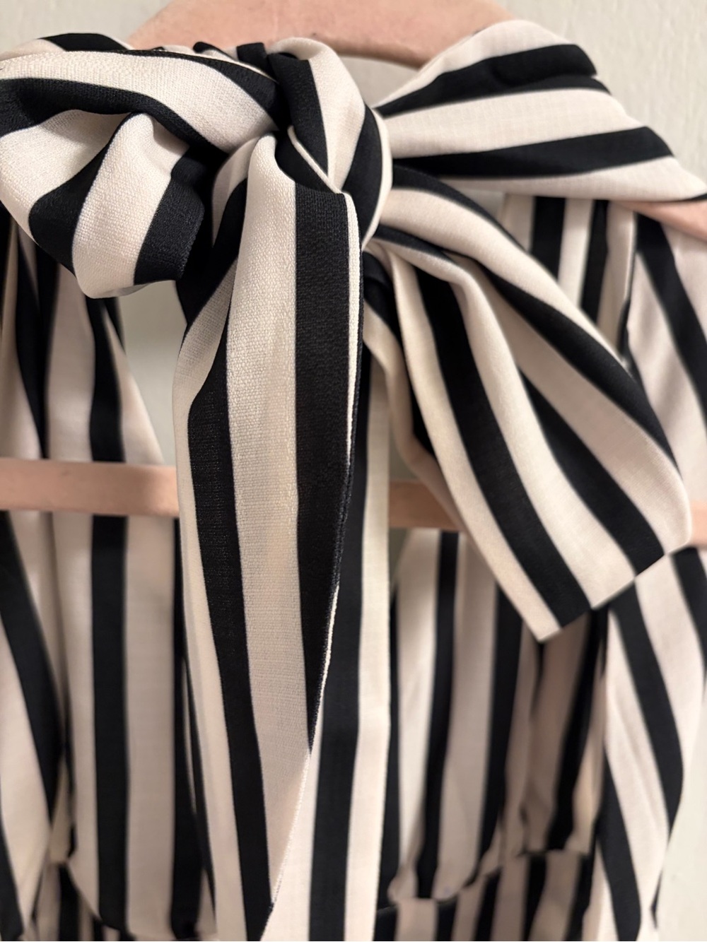 Commense Black & White Striped Halter Maxi - Picture 4 of 13